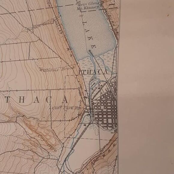 Ithaca ny original topographic map. Set of two maps. Dryden. Upstate ny. Cornell - Picture 1 of 9
